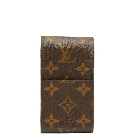 Louis Vuitton Monogram Etui Cigarette M63024 Brown PVC Leather Women Louis - Picture 1 of 9